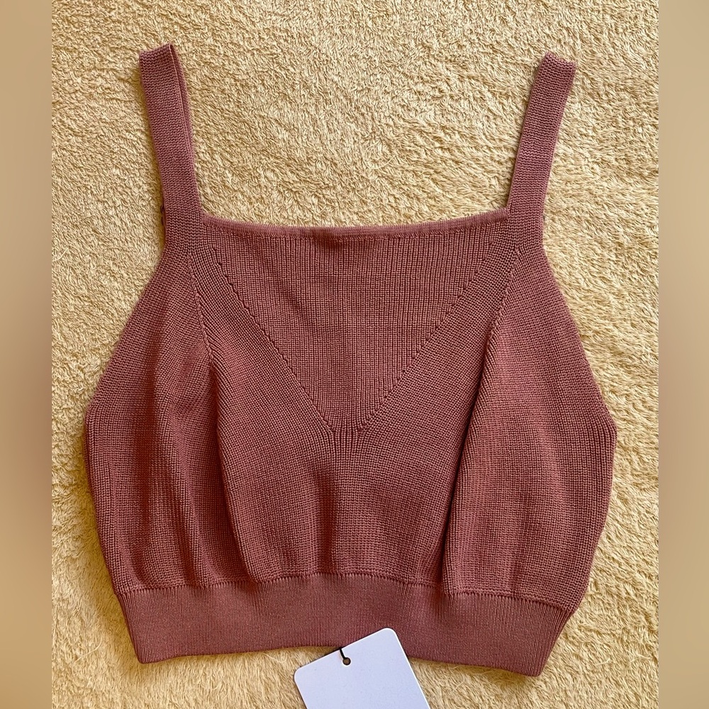 ROWIE The Label Knit Cami Top XL NWT